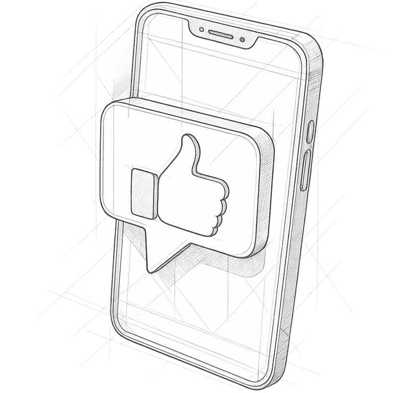Illustration of phishing by direct message