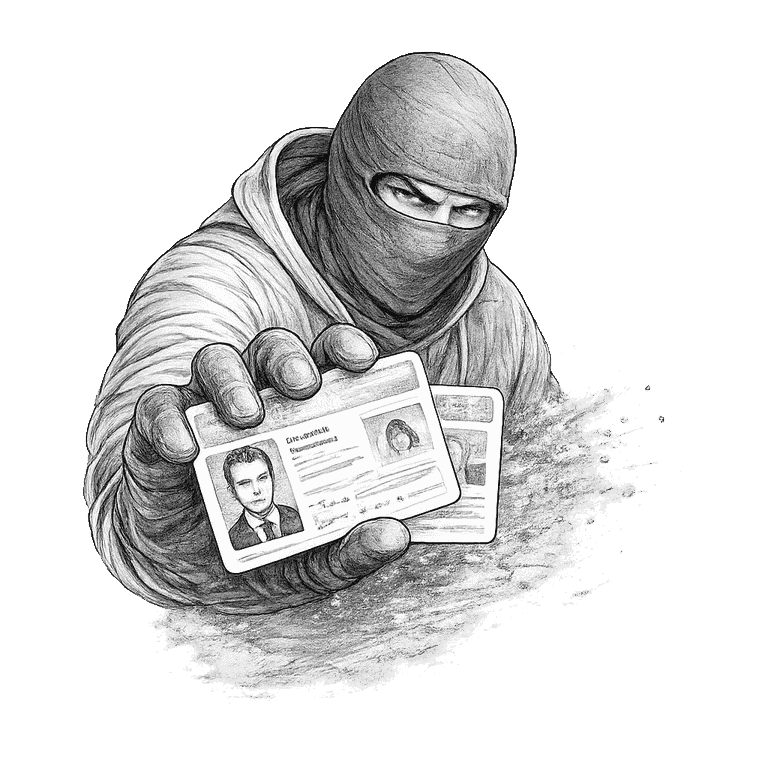 Illustration of an identity thief