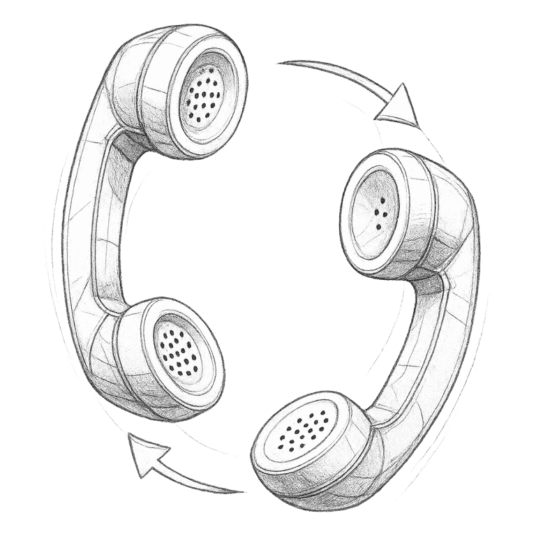 Illustration of phishing by phone call